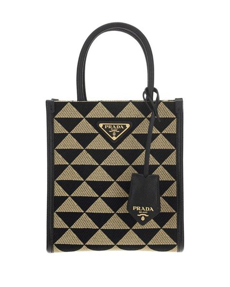 nwt prada shopping jacquard|NWT Prada Shopping Logo Jacquard Tote Shoulder Bag BN2354.